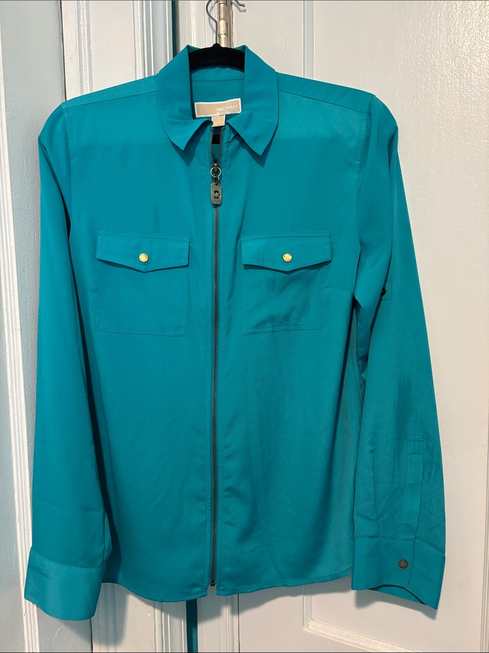 Michael Kors Teal A-Line Skirt